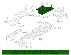 Underbody protection rear right Lincoln MKZ 13-20 FWD