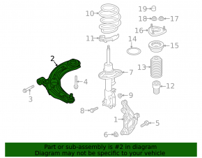 Lower control arm, front right, Mazda MX-30 22-26