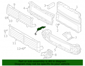 Right radiator duct for Land Rover Discovery Sport 2013-2014, 2.0