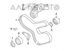 Tensioner roller drive belt BMW X5 E70 N55 3.0