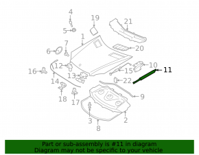Left hood shock absorber for Mercedes X164 GL W164 ML
