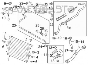 Coolant expansion tank cap for Audi Q7 4L 10-15
