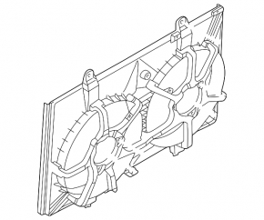 Nissan Murano z50 03-07 radiator shroud diffuser assembly