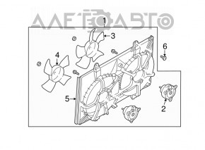 Nissan Murano z50 03-07 radiator shroud diffuser assembly