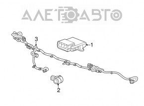 Parking assist Cadillac CTS 14 - without front parking sensors