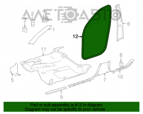 Front left door seal for Mercedes W164 ML