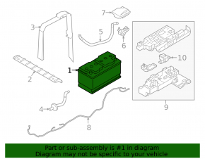 Battery 12v Volvo XC90 16-22 95Ah 850A Euro AGM +-Reverse EXIDE