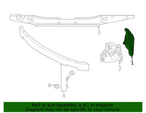 Front bumper mount left outer Volvo XC60 18-23