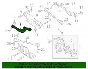 Upper control arm, rear left, front, Audi Q8 19-26