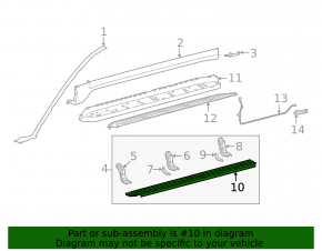 Right side sill base for Lexus LX 22-26