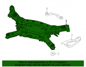 Rear subframe Nissan Murano 25-26 AWD