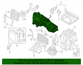 Heater housing bare VW Beetle 12-19