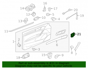 Front right door computer for Audi A3 8V 15-20