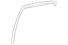 Rear left glass seal Lexus LS460 LS600h 07-17 long