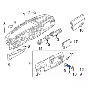 Ford Flex 09-19 Center Console Cigarette Lighter