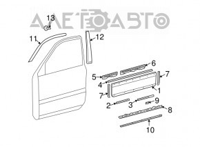 Door trim side front right Lexus GX470 03-09