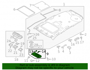 Mitsubishi Outlander 14-15 beige left visor