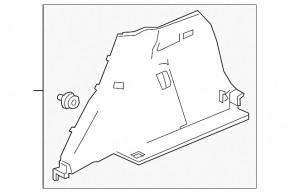 Right arch trim Honda HR-V 16-22 black