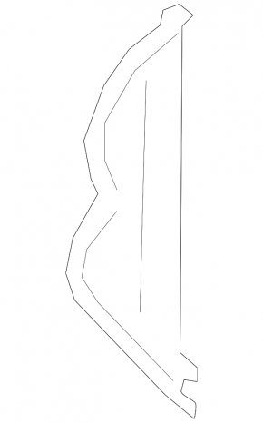 Left side dashboard trim for Hyundai Santa FE 19-20, black