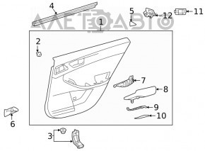 Rear left window lift control Toyota Avalon 19-