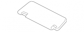Right visor Hyundai Kona 18-23 without hatch, without hook, gray
