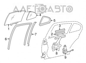 Rear right window lift motor Lexus Hs250h 10-12