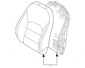Driver's seat for an Infiniti QX50 19-21 with airbag, electric, heated, black leather, gray stitching, rusty bottom