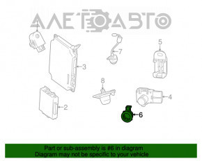 Front bumper central parking sensor for Lexus RX350 RX450h 13-15 restyling, with ring