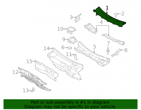 Windscreen wiper grille plastic Ford Flex 09-19 broken mount