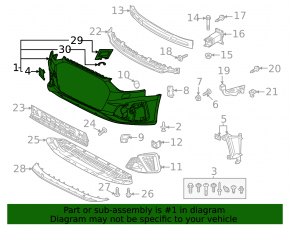 Bare front bumper Audi A4 B9 20-23 S-line