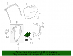Window lifter with motor rear left Audi A4 B9 17-25