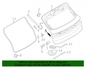 Upper left tailgate shock absorber bracket for Porsche Cayenne 19-26 electric