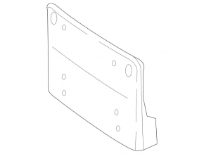 Platform for the number of the front bumper Mercedes CLA 17-19