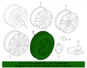 Spare tire for Mercedes W167 GLE 350 450 20-23 R19 155/80