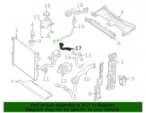 Cooling pipe Mercedes C-class 43 AMG W206 23-26 from the expansion tank
