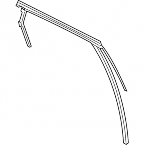 Upper door molding with glass seal, rear right, Lincoln MKC 15-19
