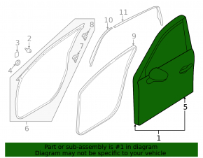 Naked front right door Mazda CX-5 17-25