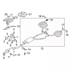 Rear right muffler bracket Ford Explorer 20-24