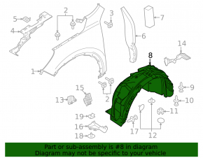 Front left mudguard Ford Escape MK4 20-