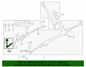 Left tie rod end for Toyota GT86 17-20