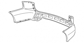 Bare rear bumper for Acura MDX 2007-2009