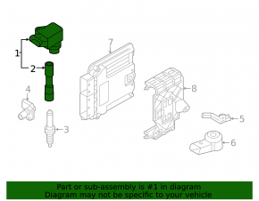 Ignition coil for VW Jetta 11-18 USA 1.4T