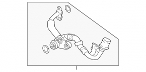 Turbine Cooling Pipes VW Passat b8 16-19 USA 2.0T