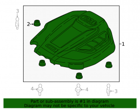 Engine cover Audi A4 B9 17-20 2.0T