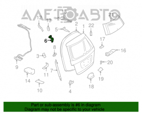 Left tailgate hinge for Mercedes X164 GL