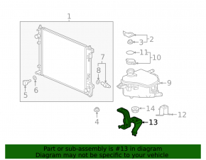 Bracket expansion tank cooling Honda Civic X FC 16-21 lower