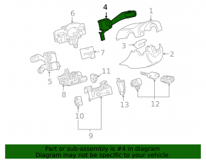 Right steering column switch for VW Tiguan 2010