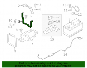 Battery mount assembly Volvo XC90 16-23
