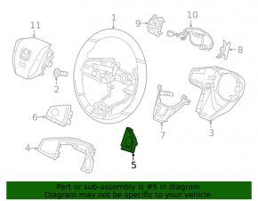 Control buttons right on the steering wheel Honda CRV 19-22