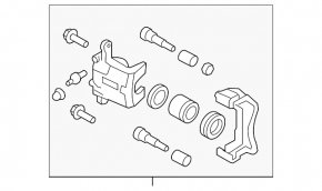 Front right caliper assembly Nissan Versa Note 13-19
